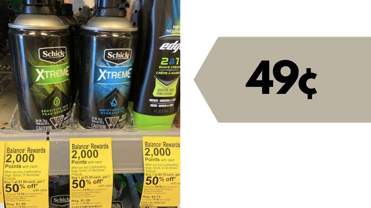 49¢ Xtreme Shaving Cream at Walgreens Southern Savers