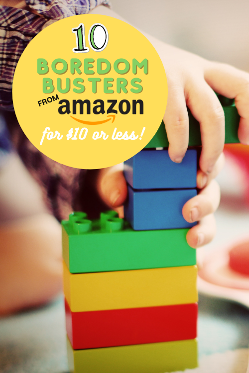 If you need a little extra something to encourage creativity and play at your home, check out this list of 10 Boredom Busters from Amazon for $10 or less!