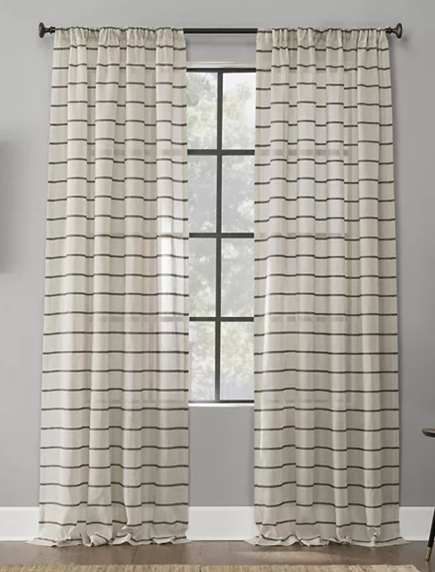 striped curtains