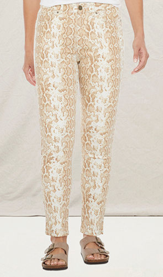 snake print skinny pant