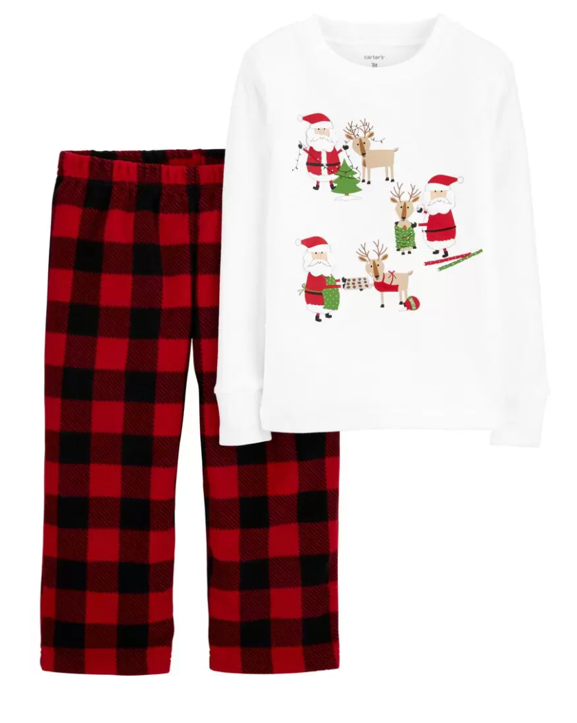 plaid matching pajamas