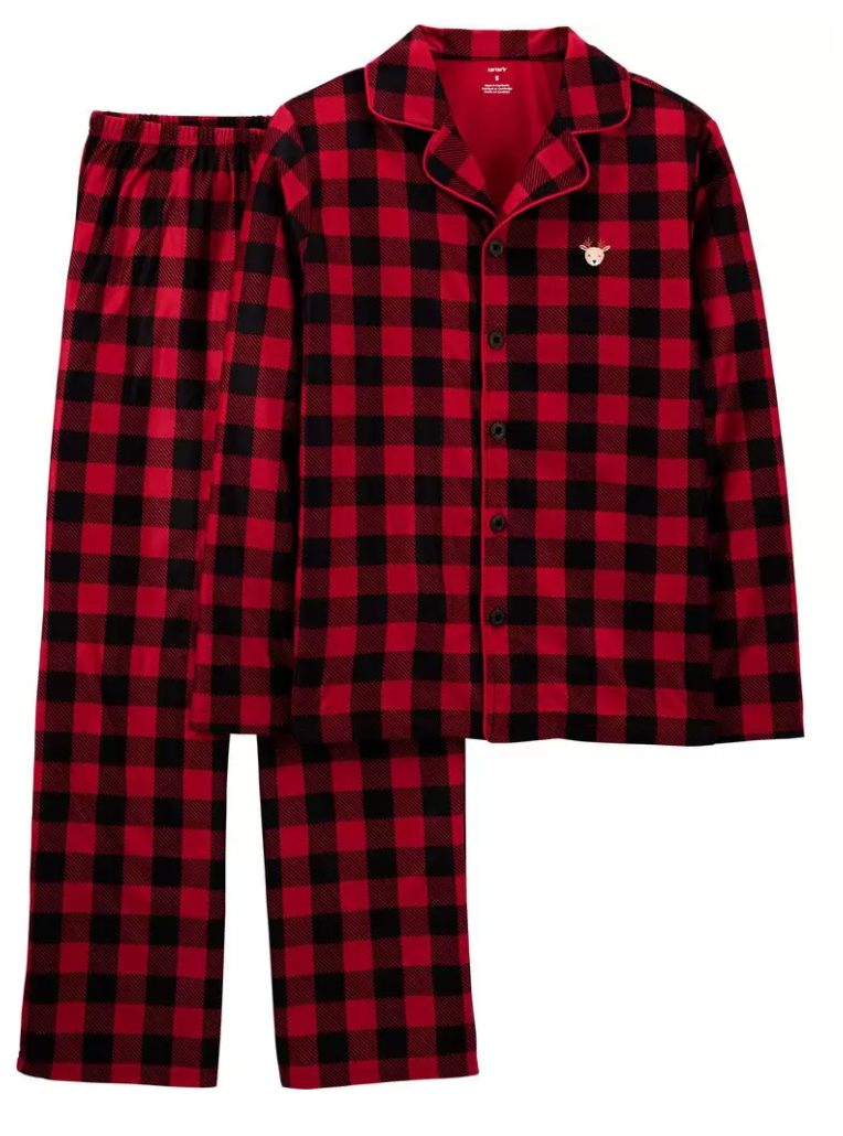 plaid matching pajamas