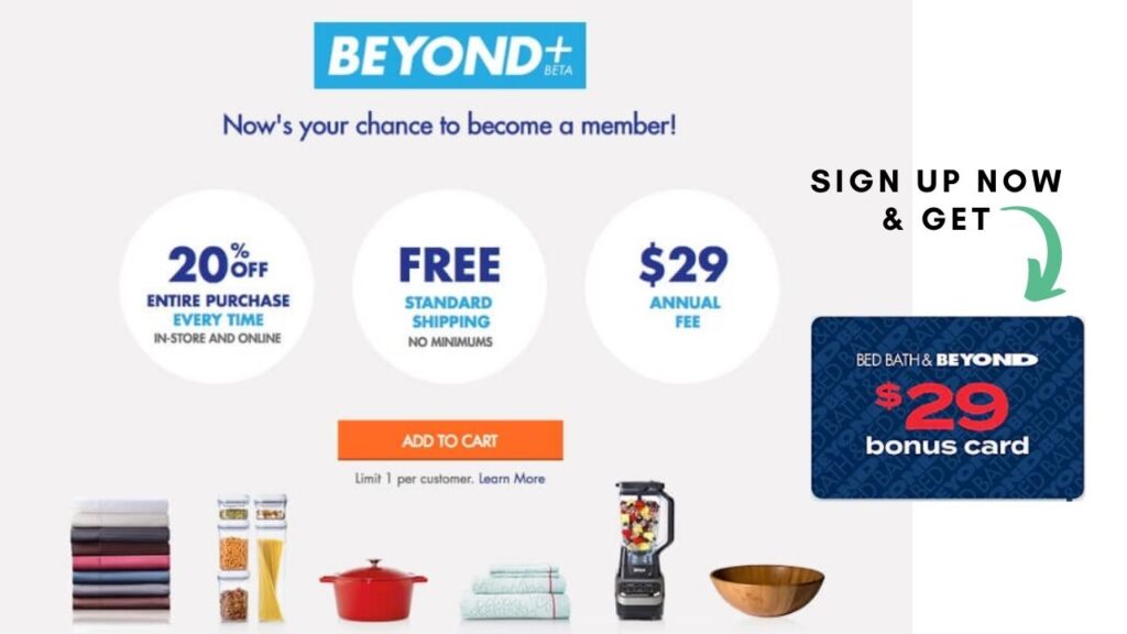 Free Bed Bath & Beyond Plus Membership After Gift Card Southern Savers