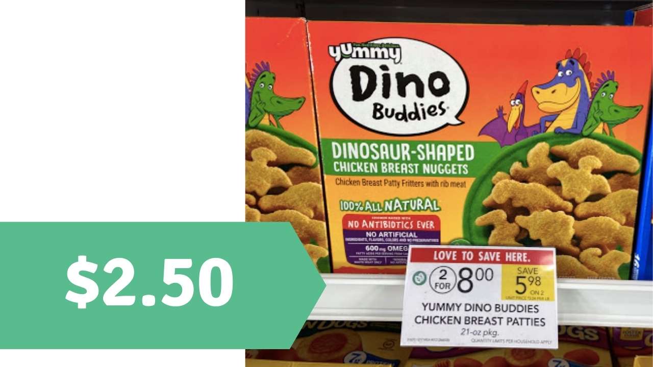 2.50 Yummy Dino Buddies Chicken Breast Nuggets