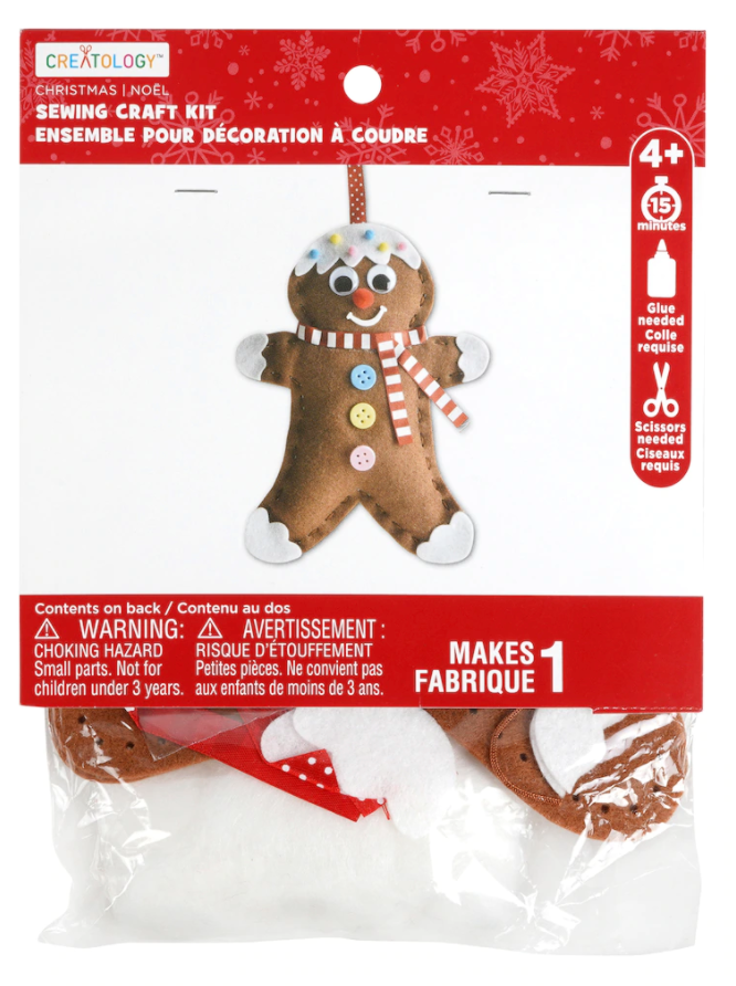 craft gingerbread man sewing kit