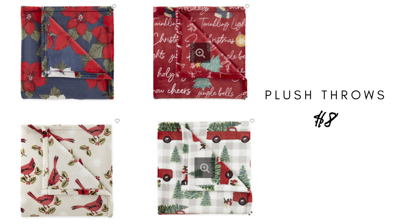 Holiday Plush Throws for 9! Southern Savers