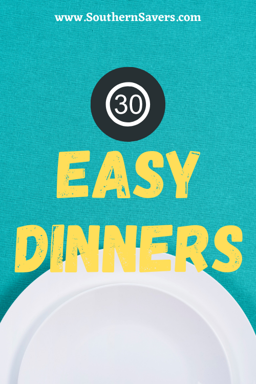 Sometimes you just need a quick list of ideas for what to eat for dinner. These 30 easy dinner ideas will help fill in the gaps on your meal planning!