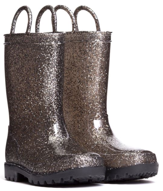 glitter rain boots