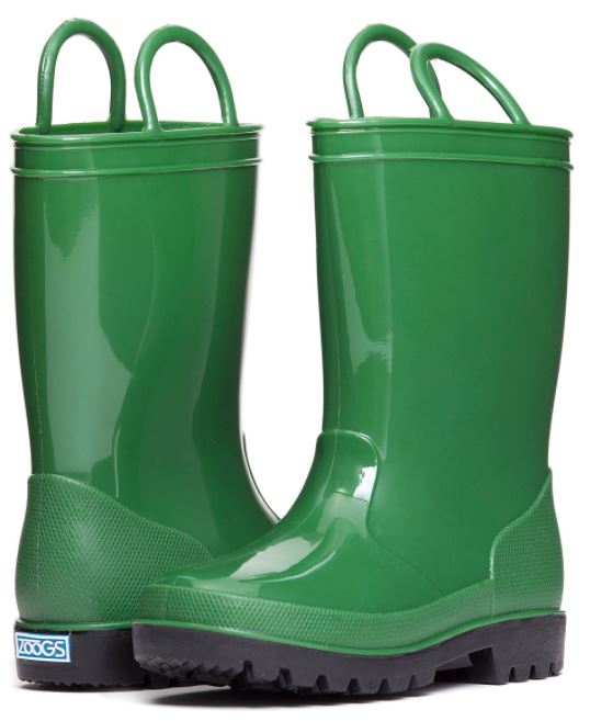 hunter green rain boots