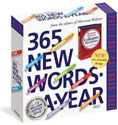 365 new words a year calendar