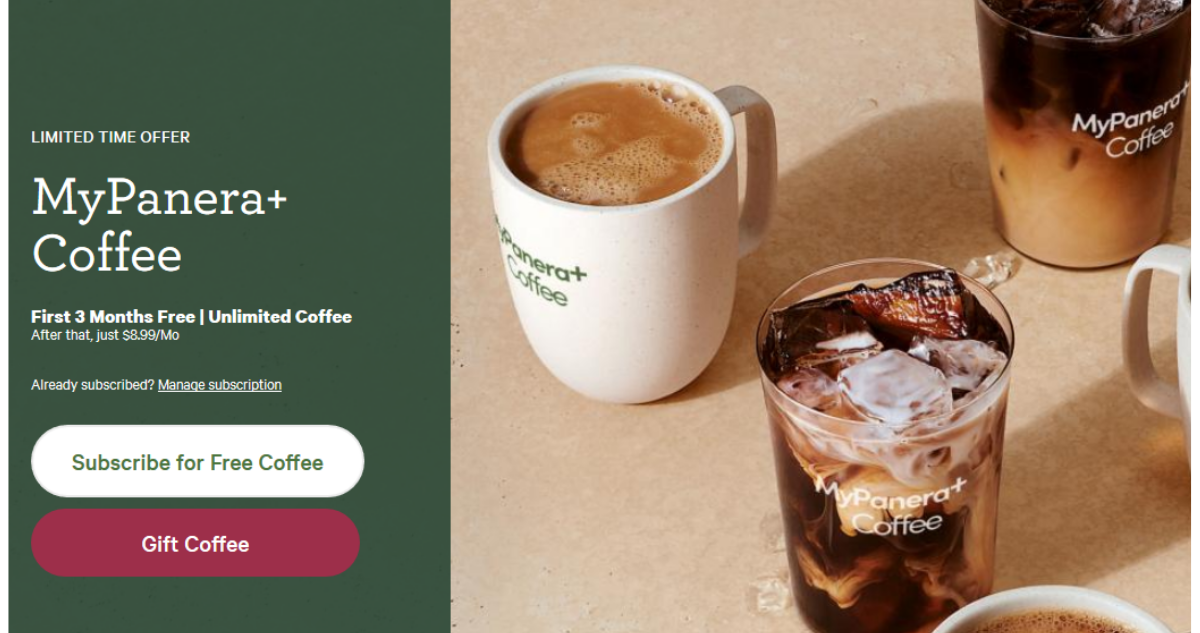 Free Panera Coffee for 3 Months Southern Savers