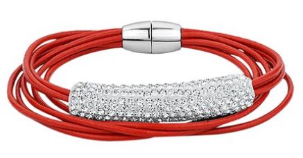 zulily red strands bracelet