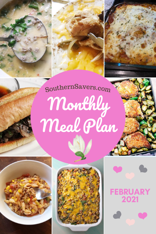 Take the guesswork out of meal planning and let us do the grunt work! here are 28 meals for February, all in a convenient monthly meal plan printable.