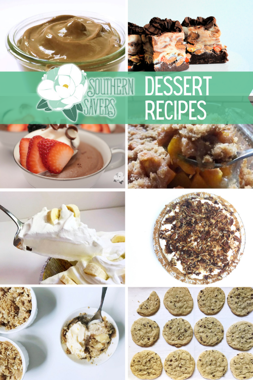 We love desserts at our house, so here is a round up of all of our favorite Southern Savers dessert recipes, all in one place!