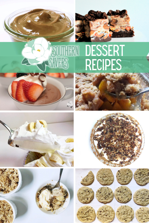 We love desserts at our house, so here is a round up of all of our favorite Southern Savers dessert recipes, all in one place! 