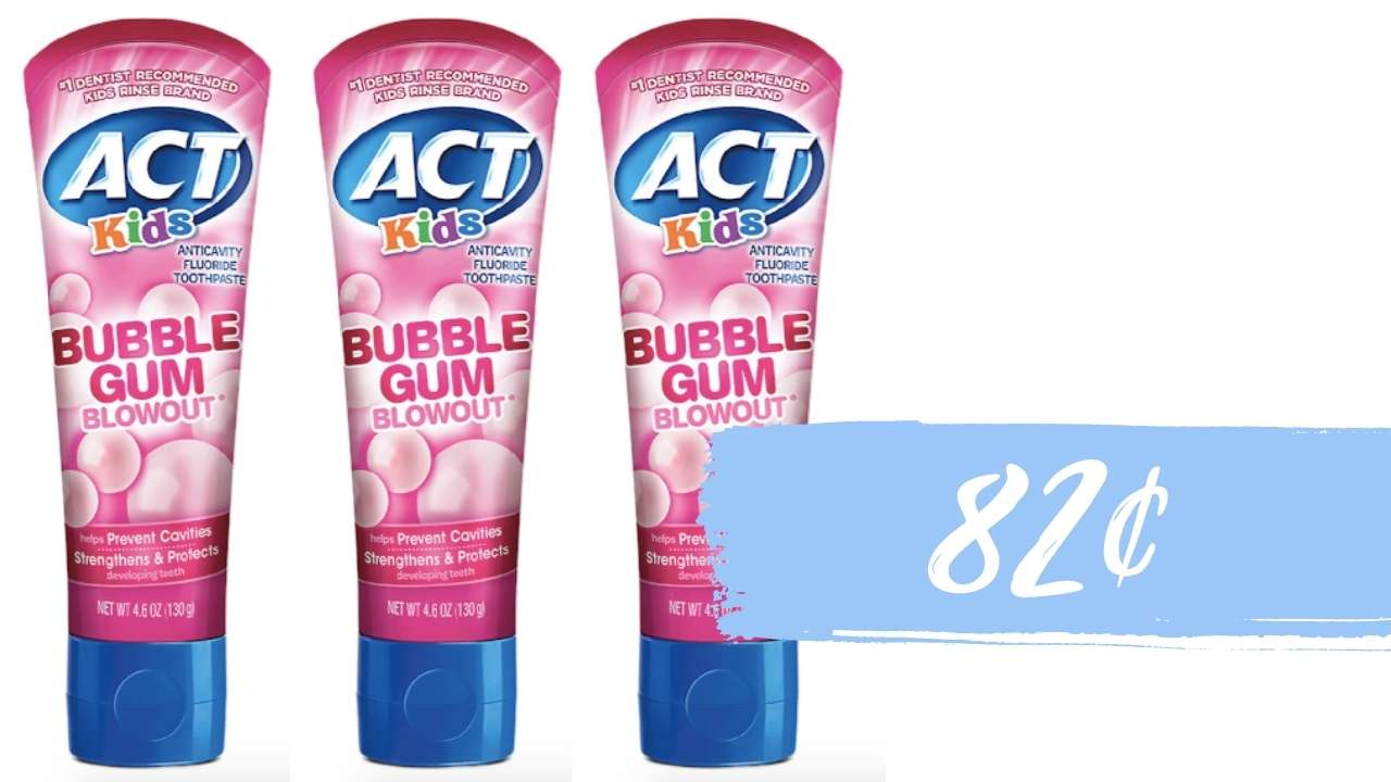 New Printable ACT Kids’ Toothpastes for 82¢ at Walgreens Rhols