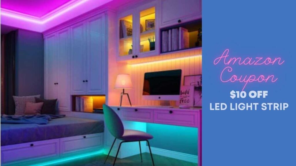 Amazon Coupon Color Changing LED Strip Lights 20 (Reg. 30