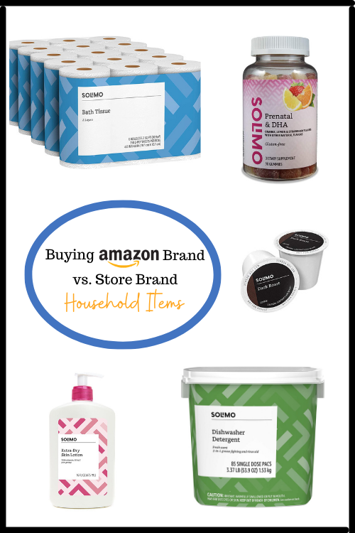 Amazon has its own brand, Solimo, for household items. But is it worth it to be buying Amazon brand vs. the store brand? See my comparison chart!