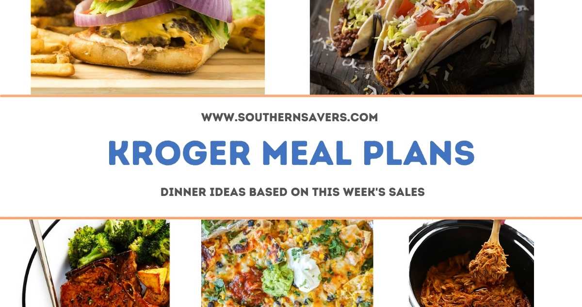 kroger meal plans 1/27
