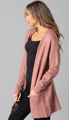 open front long cardigan