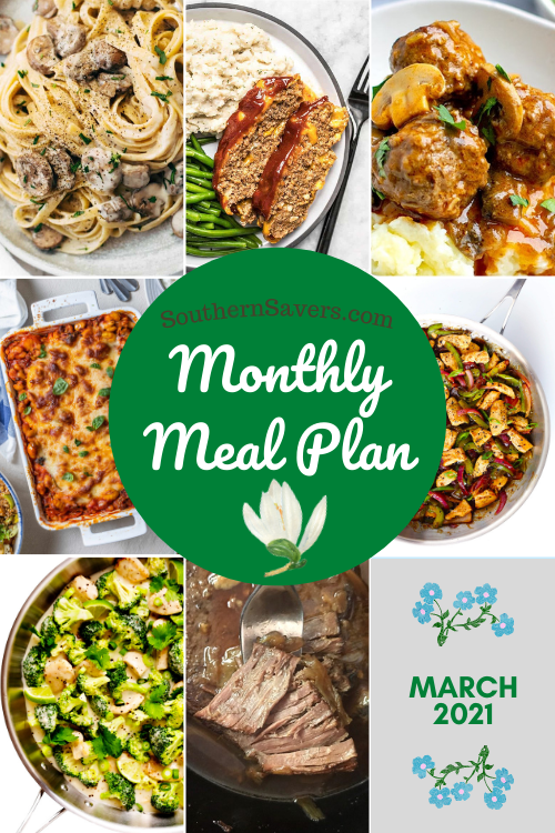 Spring is in the air, and with a new month and warmer weather, meal planning is just as helpful as always. Here is a monthly meal plan for March!