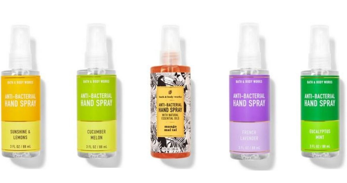 Bath & Body Works Hand Sanitizer Sprays for 3.25 Southern Savers