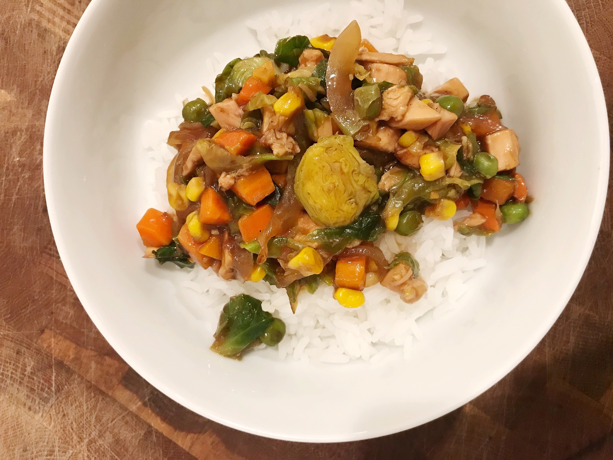 brussels stir fry