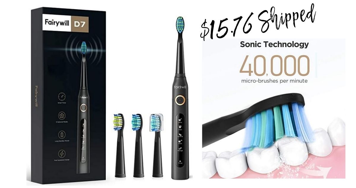 Fairywill Electric Toothbrush for 15.76 Shipped Southern Savers