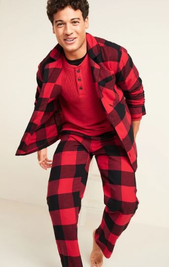 plaid pajama set