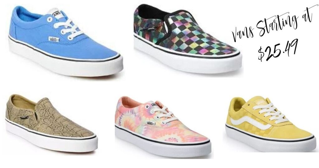 kohls vans sale