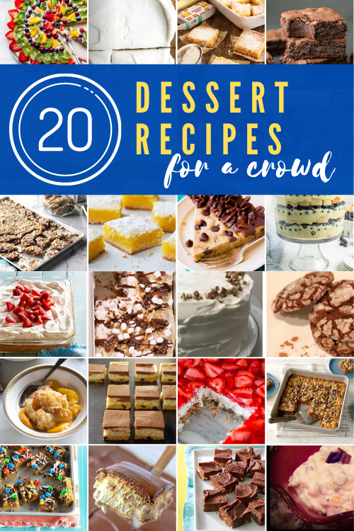 If you're hosting a large group, you may not want to make a complicated dessert.. These 20 dessert recipes for a crowd are simple and delicious!