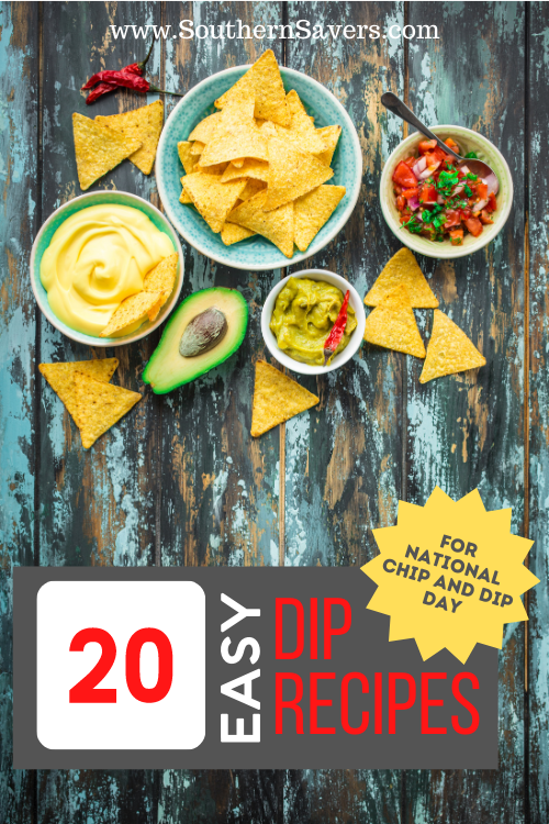 Celebrate National Chip and Dip Day (March 24) this year with this list of 20 delicious and easy dip recipes, from sweet to savory!