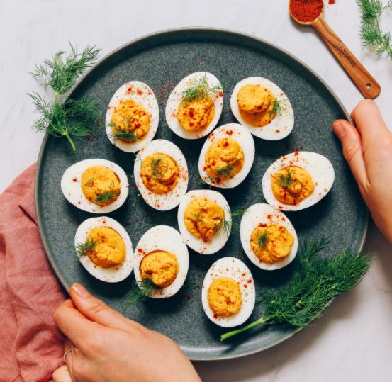 mayo free deviled eggs