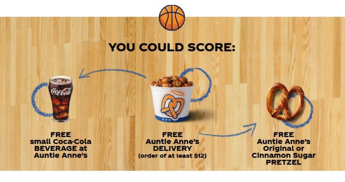 CocaCola Auntie Anne's Instant Win Game Southern Savers