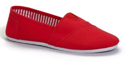 kids red slip on shoes