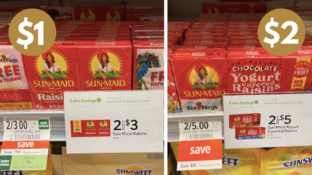 1 SunMaid Raisins at Publix Southern Savers