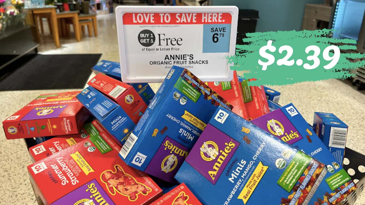 2.39 Annie's Organic Bunny Fruit Snacks Southern Savers