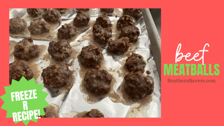 Beef Meatballs (Freezer Recipe) :: Southern Savers