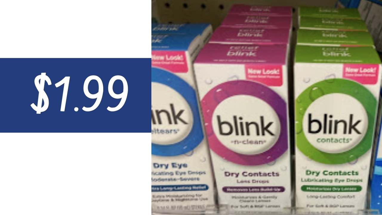 1.99 Blink Dry Contacts Eye Drops Walgreens Deal Ends Tomorrow