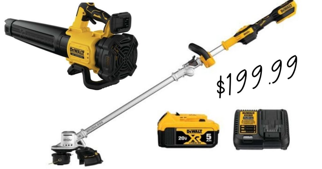 Dewalt String Trimmer and Brushless Handheld Blower Combo Kit