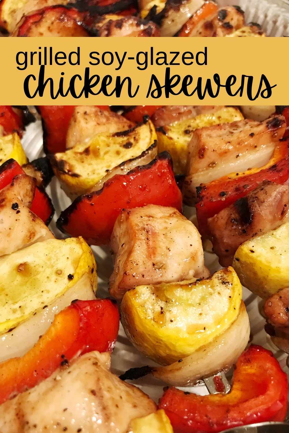 grilled soy-glazed chicken skewers