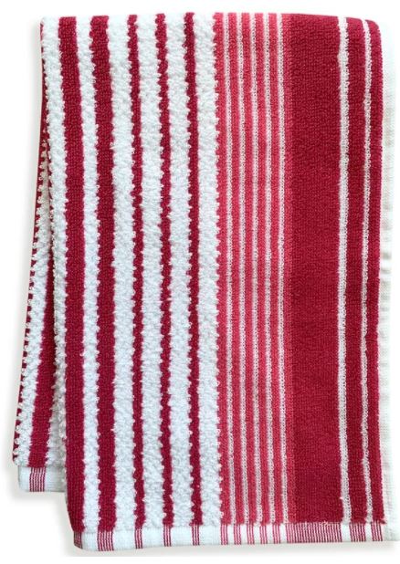 red striped towel