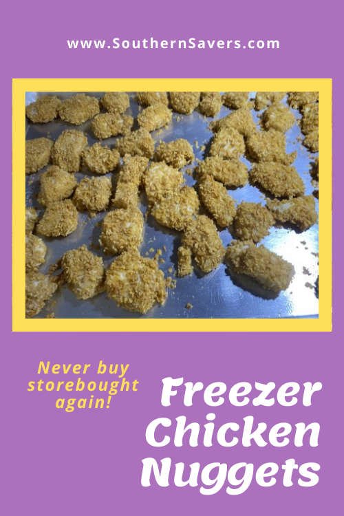 What kid doesn't love chicken nuggets? This chicken nuggets recipe is SO easy. They're crispy and baked and store great in the freezer!