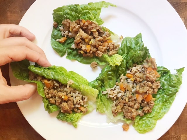 chicken grain lettuce wraps