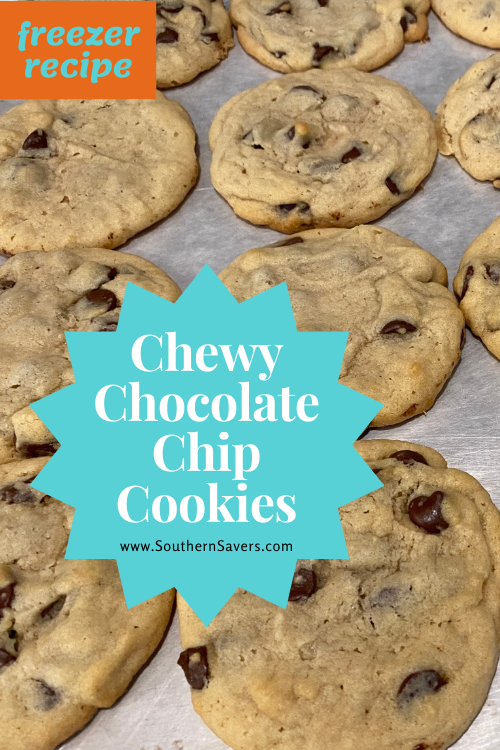 Never be without cookies when you make this chewy chocolate chip cookie recipe. Eat some warm out of the oven now and freeze some for later! 