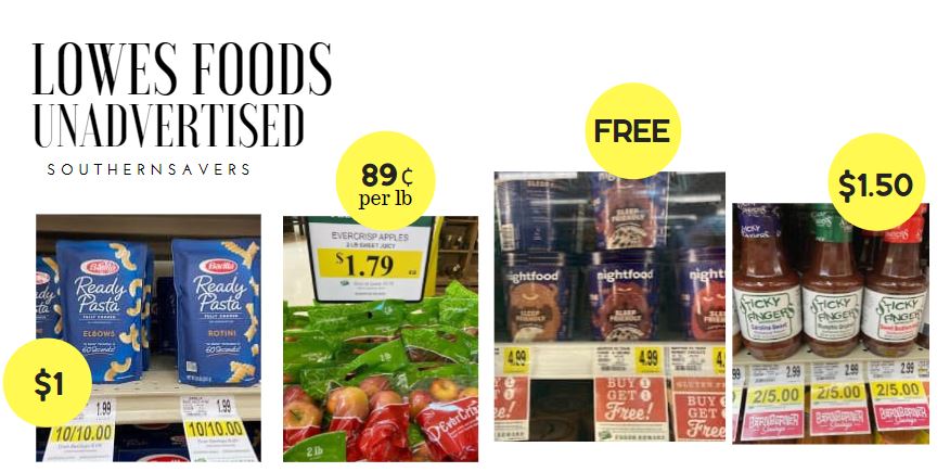 lowes foods unadvertised