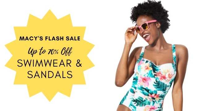 swimwear & sandals sale