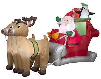 santa sleigh inflatable