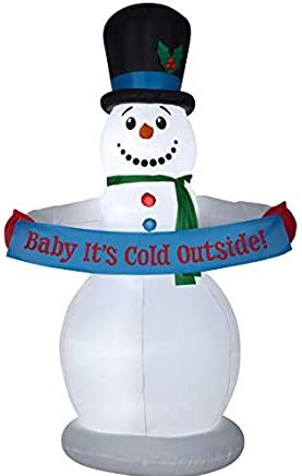 inflatable snowman