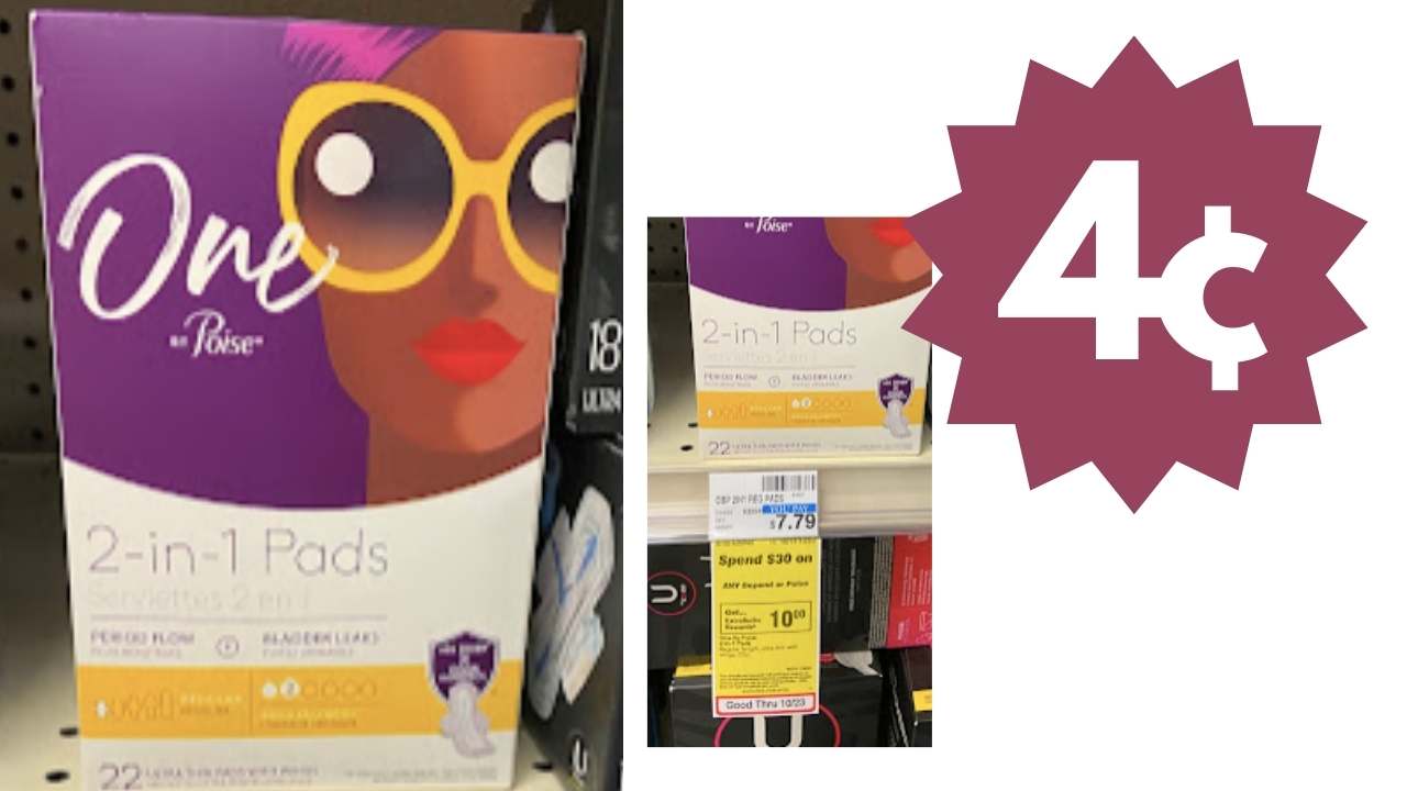 One Poise Pads only 4¢ a Box at CVS This Week Southern Savers